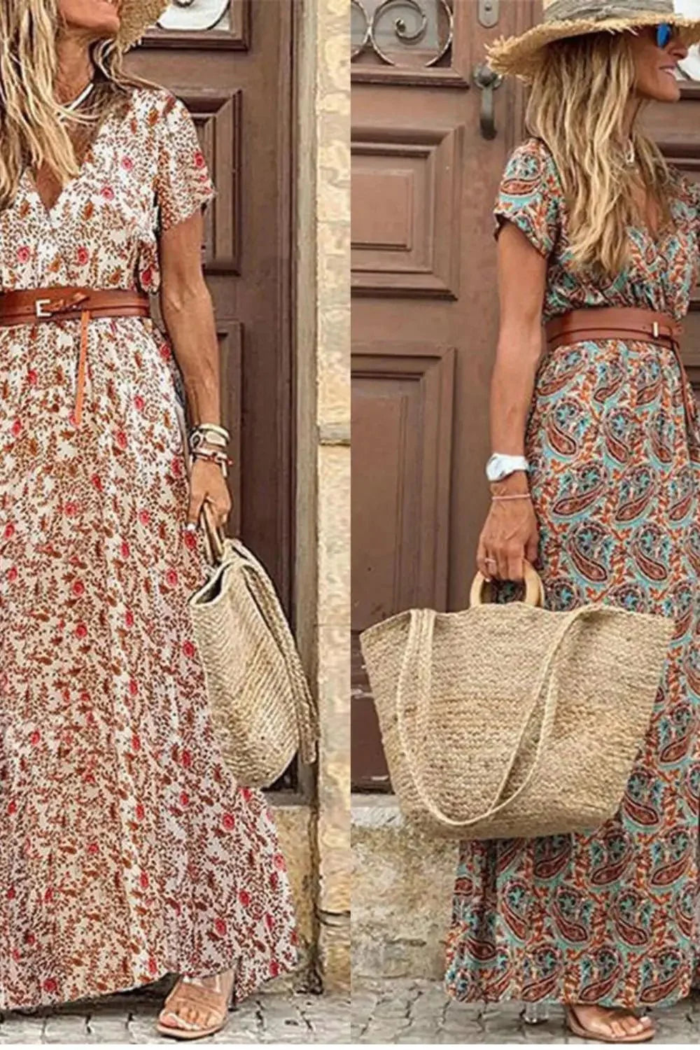 Elegance and Refinement: The Long Sleeve V-Neck Dress - K-AROLE