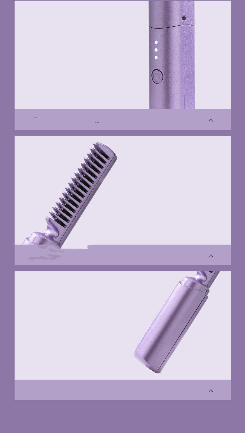 Professional Wireless Hair Straightener Curler Comb Fast