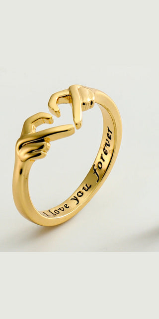 K-AROLE™Romantisches Herz Hand Hug Mode Ring für Frauen Paare