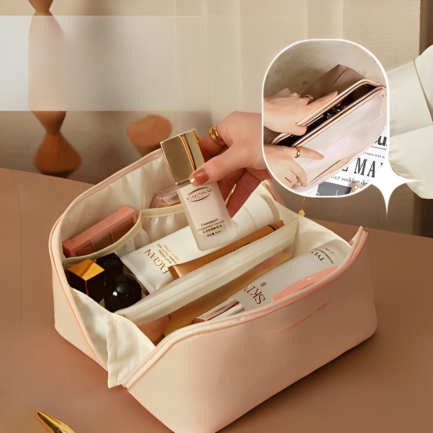 K-AROLE™️ Travel Cosmetic Bag