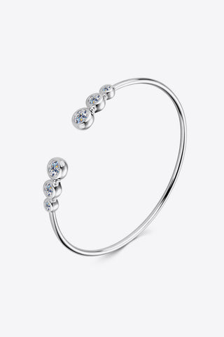 Elegant diamond cuff bracelet with 18K gold-plated sparkly cubic zirconia stones, a stylish accessory for fashion-forward women.