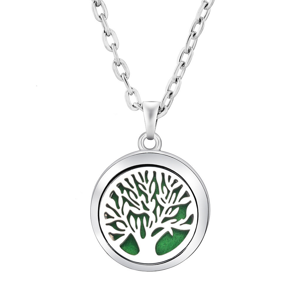 Collier Diffuseur Rond — Arbre de Vie & 9 Motifs
