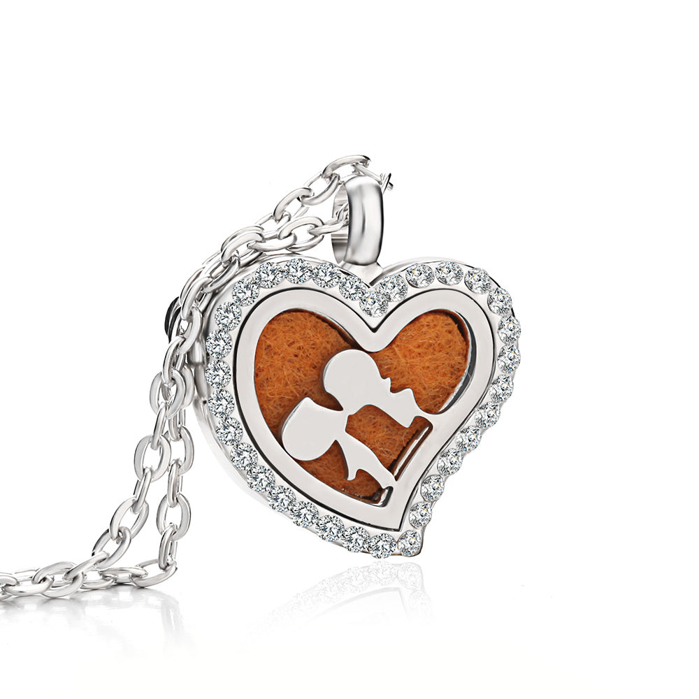 Collier Diffuseur d’Huiles Essentielles Cœur – Bien-Être Nomade | K-AROLE