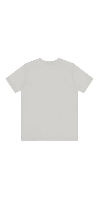 Unisex plain jersey short sleeve t-shirt displayed on a white background. The simple and minimalist design provides a versatile fashion option.