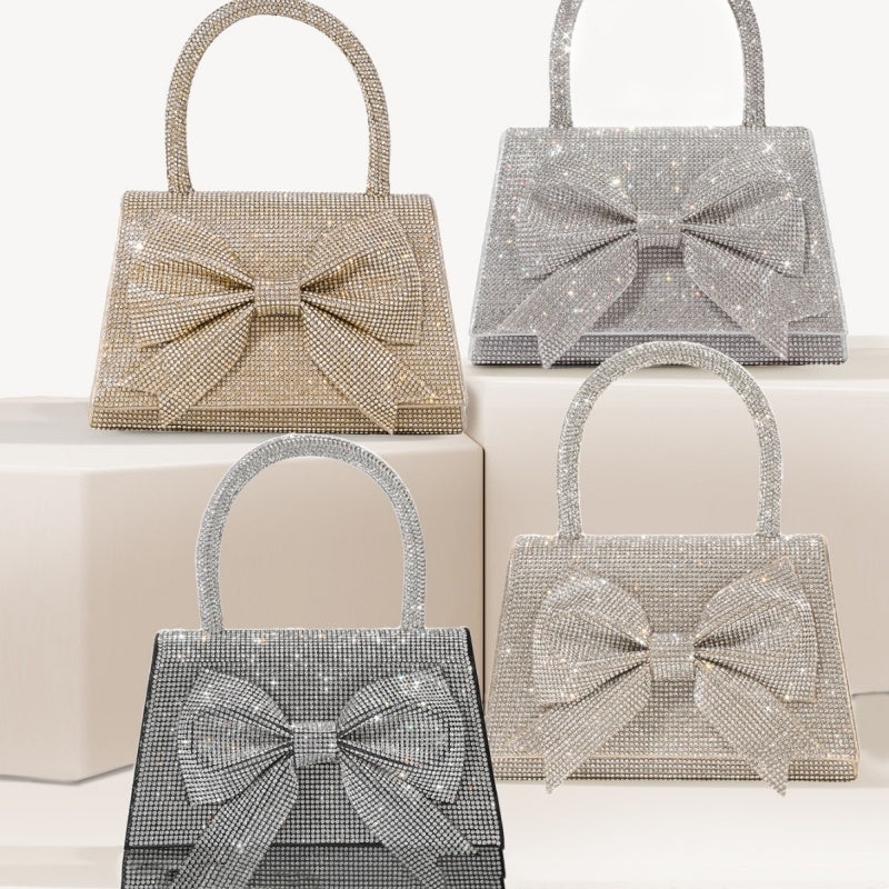 K-AROLE®️ New Light Luxury Full Diamond Bow Handbag