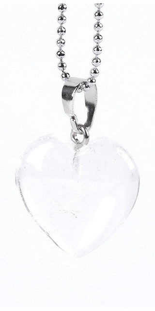 K-AROLE™️ Elegant Rose Quartz Heart Pendant Necklace