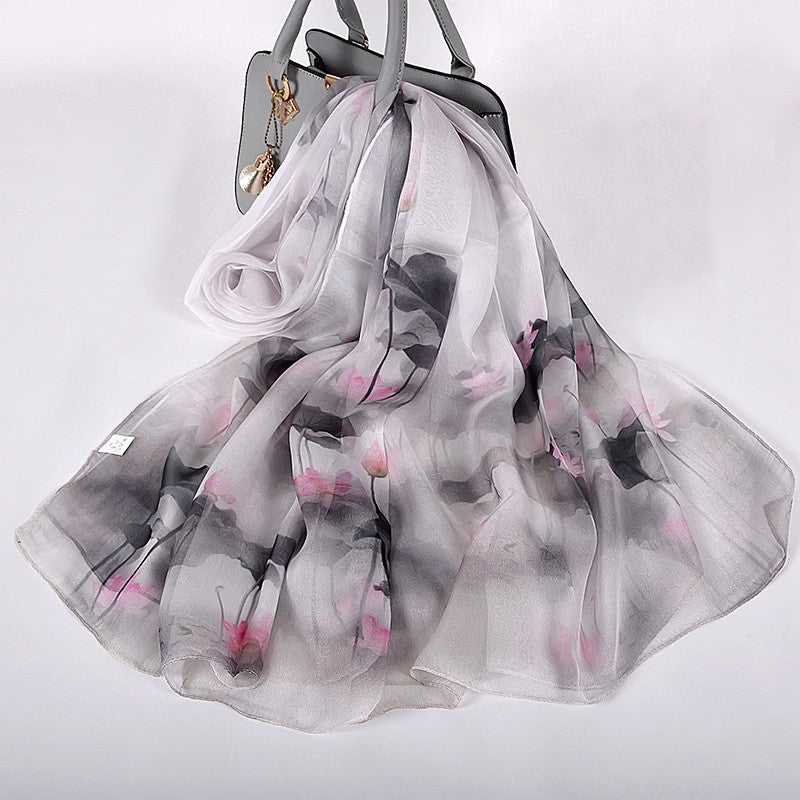 New Style Mulberry Silk Long Silk Scarf