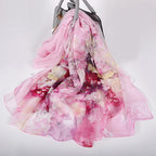 Écharpe longue en soie de mûrier style nouveau