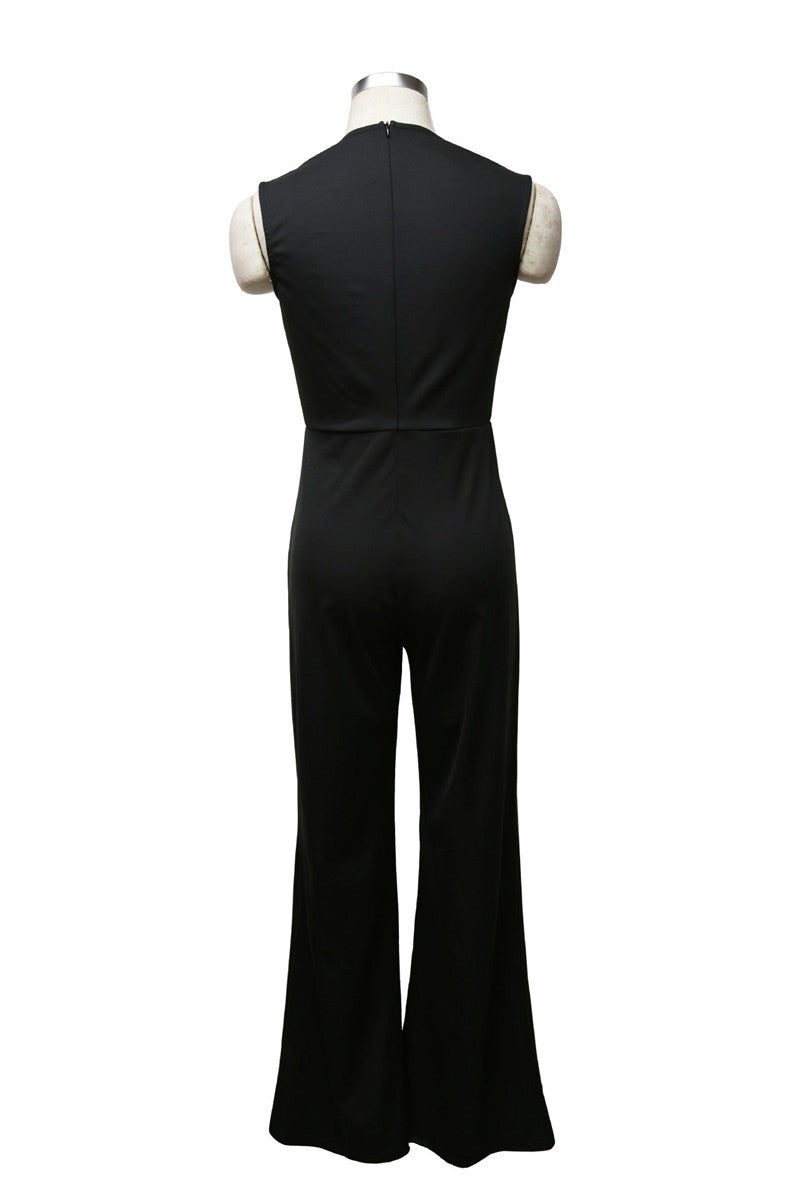 Square Neck Slim Sexy Women’s Jumpsuit Flared Trousers