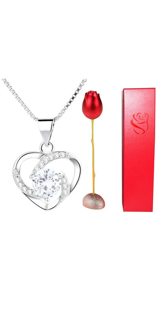K-AROLE™️ Elegant Rose Gold Heart Pendant Necklace