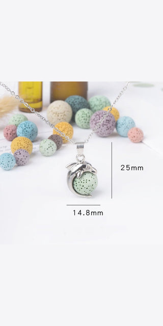 Elegant Aromatherapy Diffuser Necklace with Colorful Pendant Beads