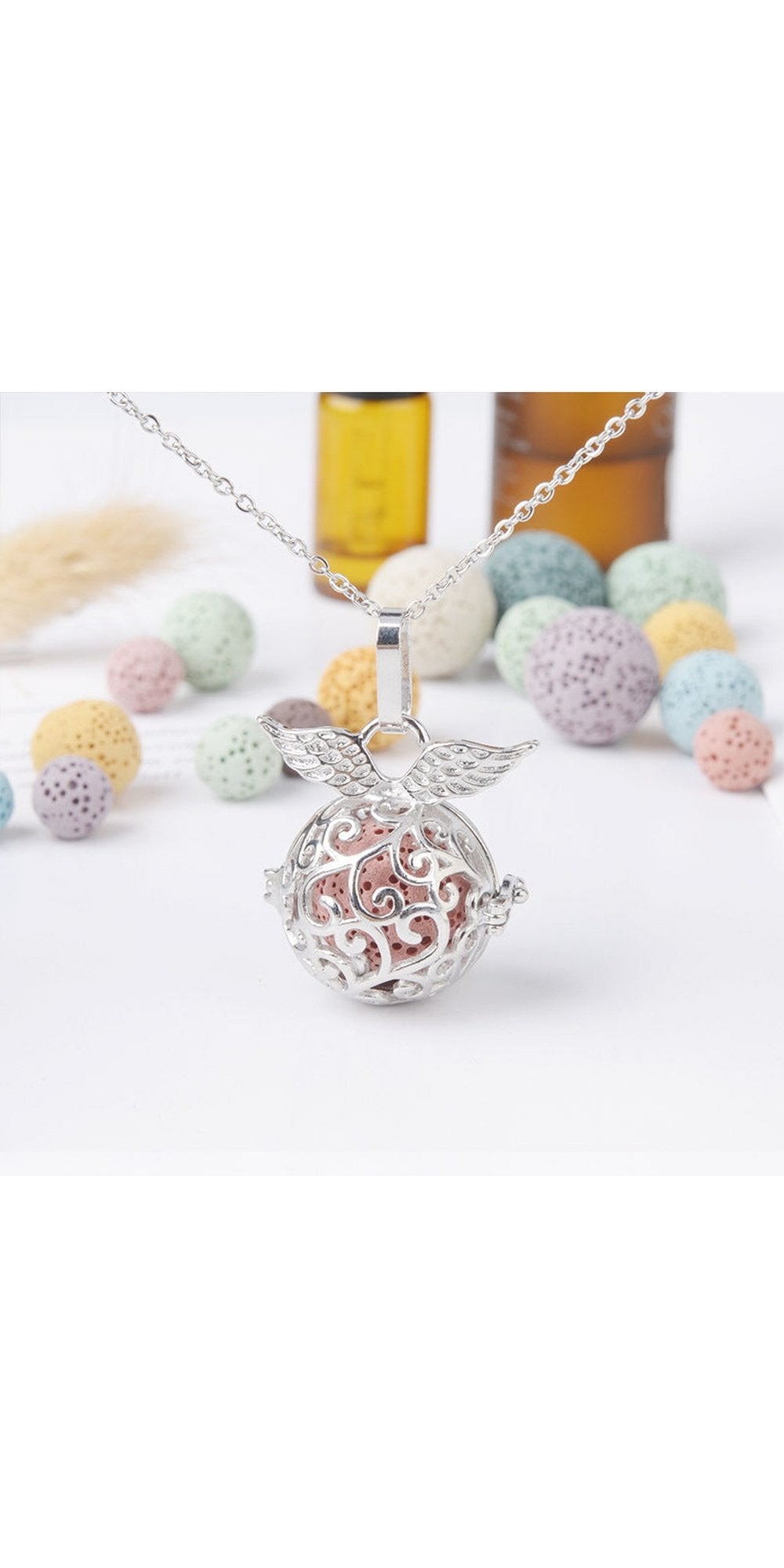 Aromatherapy Necklace Magic Box Pendant Diffuse Necklace Fragrance