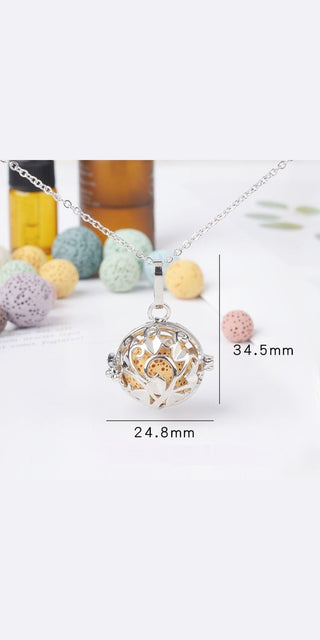 Elegant aromatherapy pendant with diffuser, perfect for women's fashion accessories