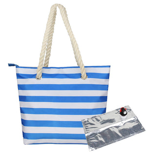 K-AROLE™️ Torba plażowa w paski - stylowa i pojemna torba