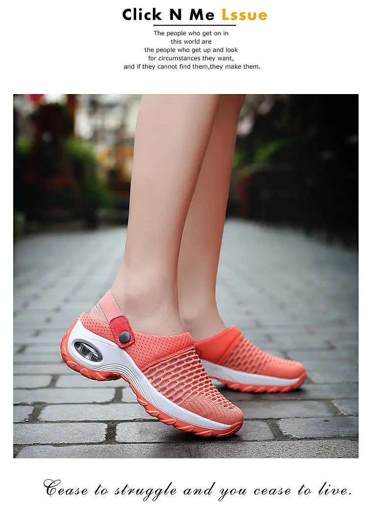 Hollow Out Shoes Mesh Casual Air Cushion Increased Sandals