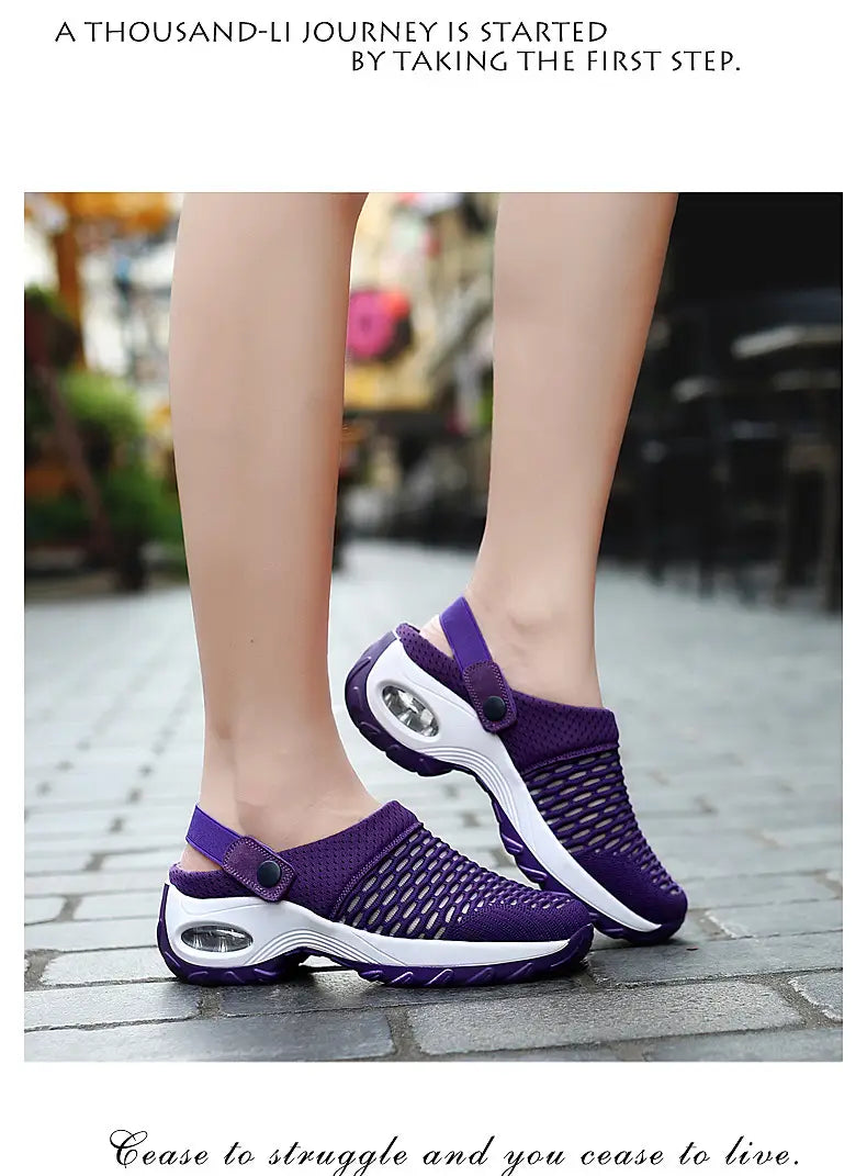 Hollow Out Shoes Mesh Casual Air Cushion Increased Sandals