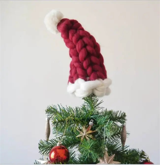 Christmas Plush Hat With Pompom Cute Winter For Women Men