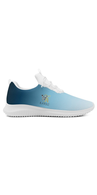 Comfortable Womens New Lace Up Front Running Shoes in Stylish Blue and White from Popcustoms