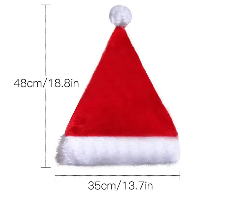 Christmas Hat LED Light Plush Children’s Adult