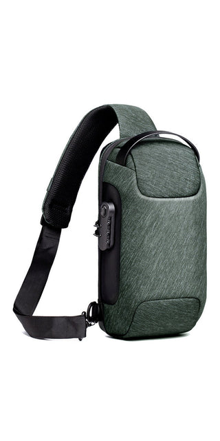 Stylish green chest bag with versatile design for travel and everyday use