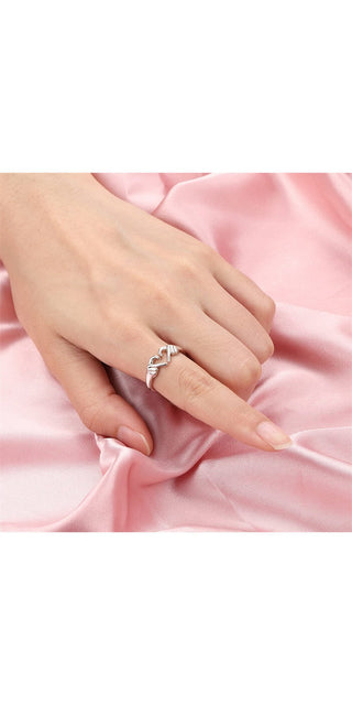 K-AROLE™️ 浪漫的心手拥抱时尚戒指为女性情侣
