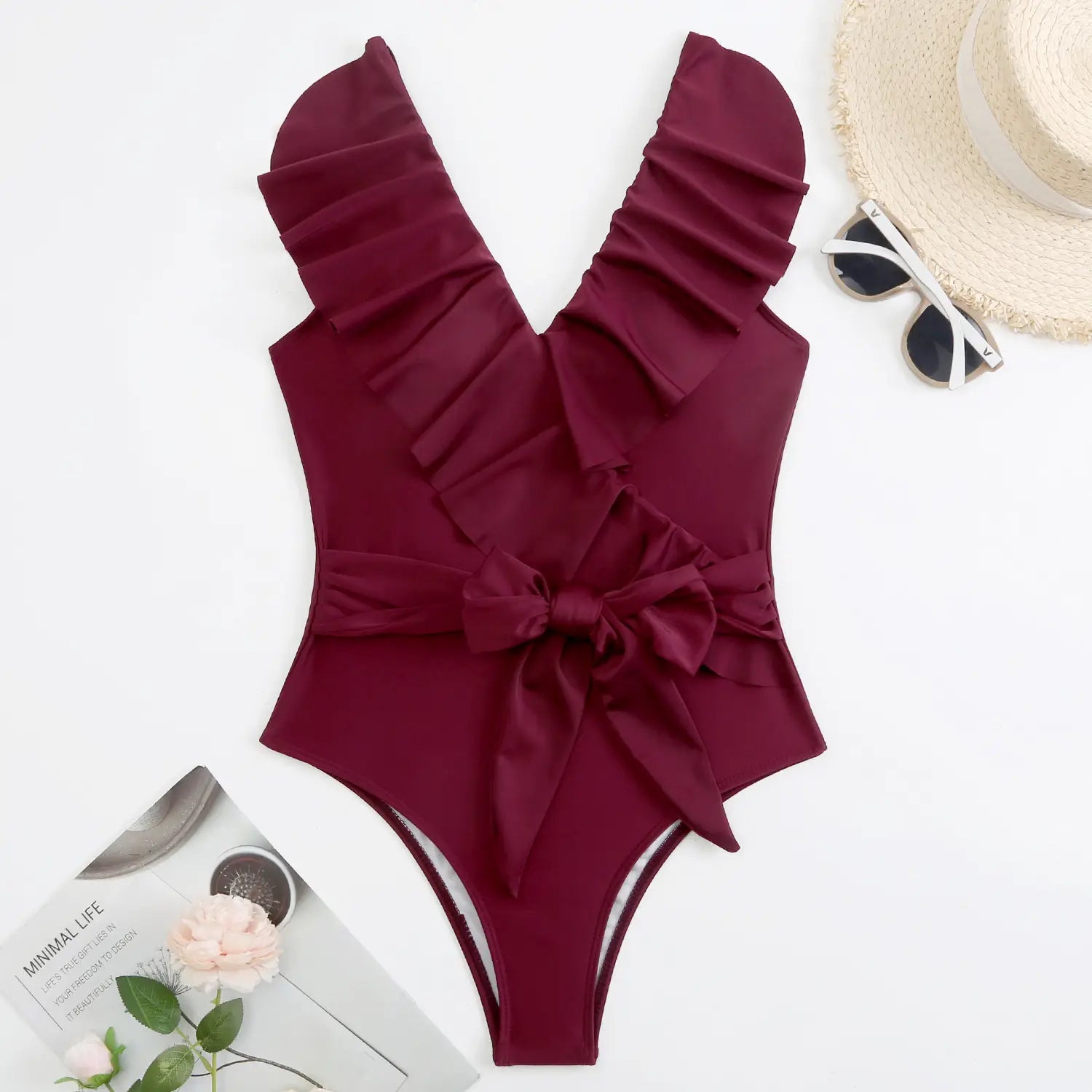 Swimsuit Lace Up Ladies One Piece Bikini