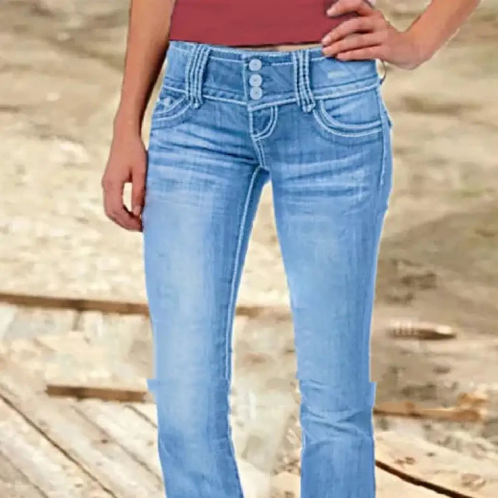 Women’s Low Waist Flare Jeans - Perfect for a Stylish