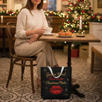 Sac cabas “Golden Mood, Red Lips, Christmas Mode” | K-AROLE™️ Noël chic