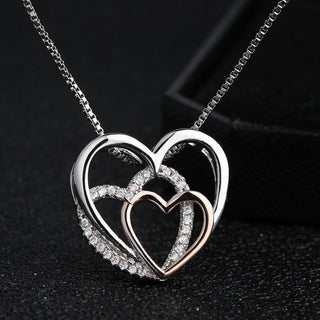 K - AROLE™️ Elegant Triple Heart Pendant Necklace for Women - K - AROLE