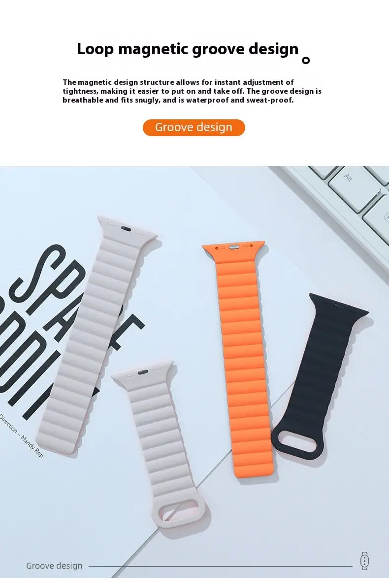 Band Silicone Magnetic Watch Strap