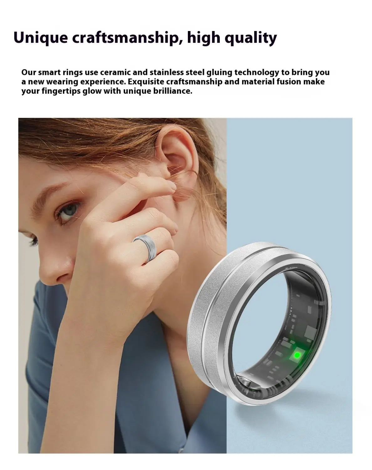 2024 Smart Ring For Men Women Heart Rate Blood Oxygen