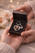 Toujours avec moi — Porte-clés cœur personnalisé