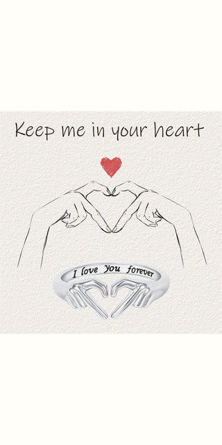 K-AROL™Romantisk hjärta hand kram mode ring för kvinnor par.