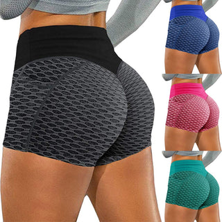 Stylish women's sports shorts with breathable fabric and honeycomb texture, available in various vibrant colors to elevate your workout look at the K-AROLE store.