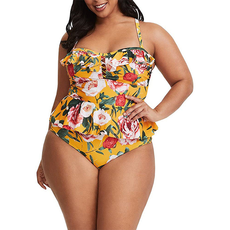 Women’s Conservative Slimming Hot Spring Split Swimsuit