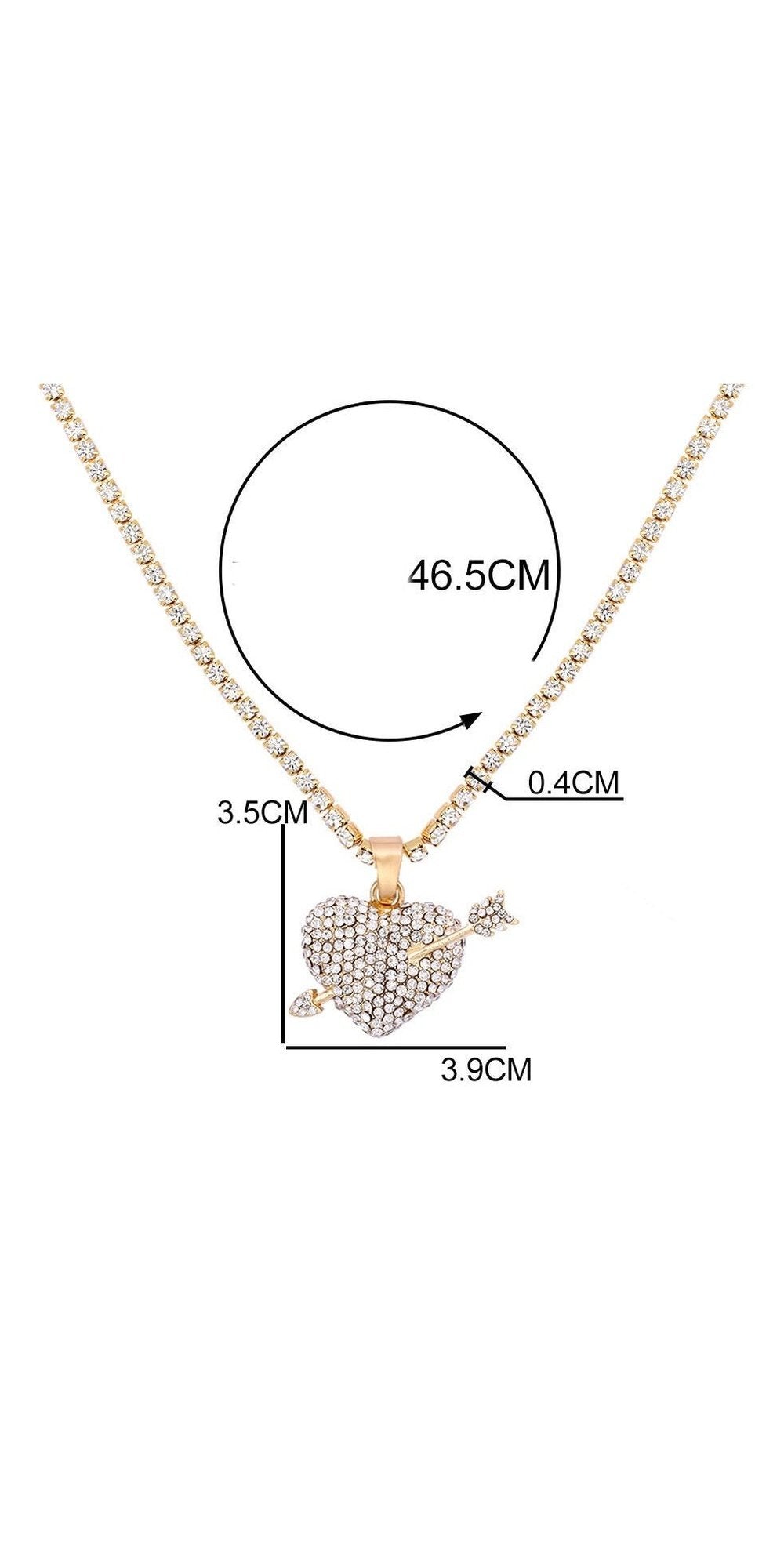 Exquisite Gift Jewelry Love Tennis Chain Necklace