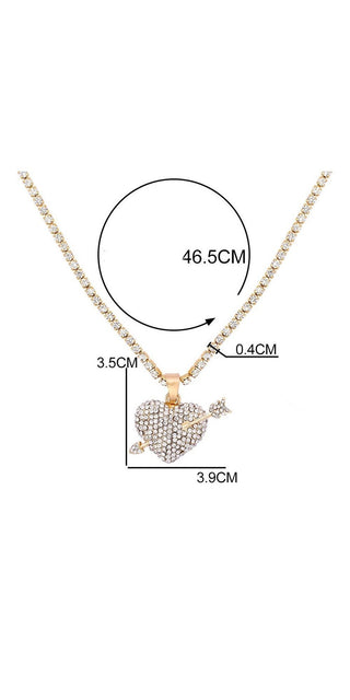 Elegant Tennis Chain Necklace with Sparkling Crystal Pendant at K-AROLE