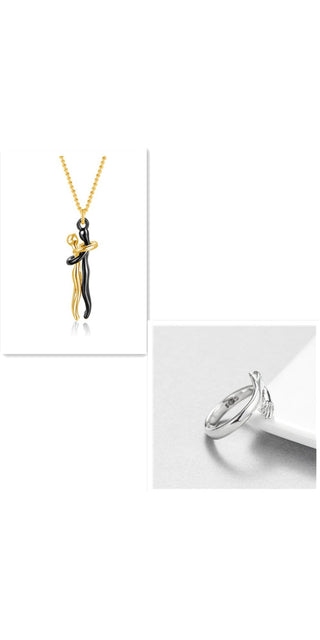 Delicate Couple's Necklace: Minimalist Charm Accentuates Refined Style