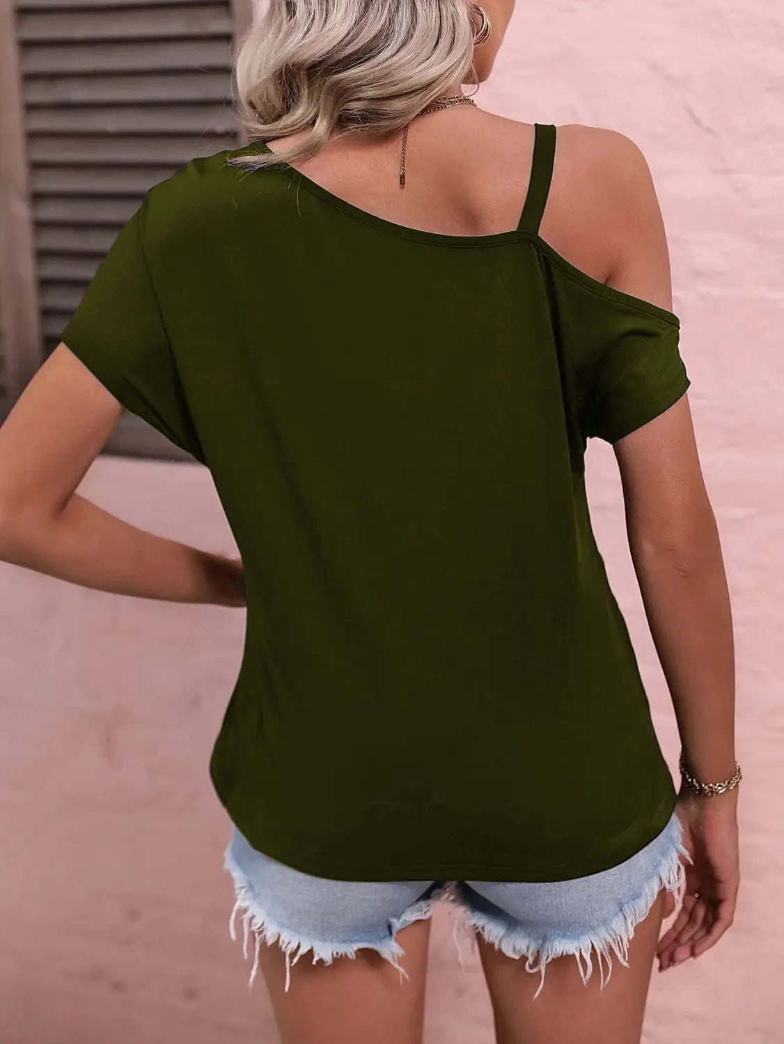 Women Clothes Off Shoulder Blouse Summer Irregular Design