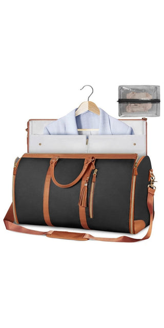 Large capacity travel duffle bag with waterproof clothes totes, versatile women's handbag for professional and casual use.