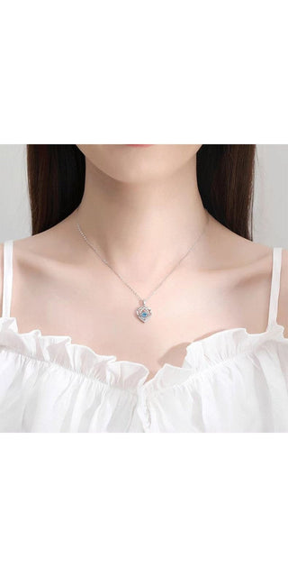 Elegant Heart-Shaped Pendant Necklace with Sparkling Rhinestones, Exquisite Women's Jewelry Gift