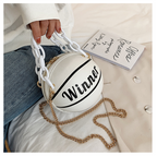 Trendy Basketball Bag Small Round from K-AROLE®️ - White