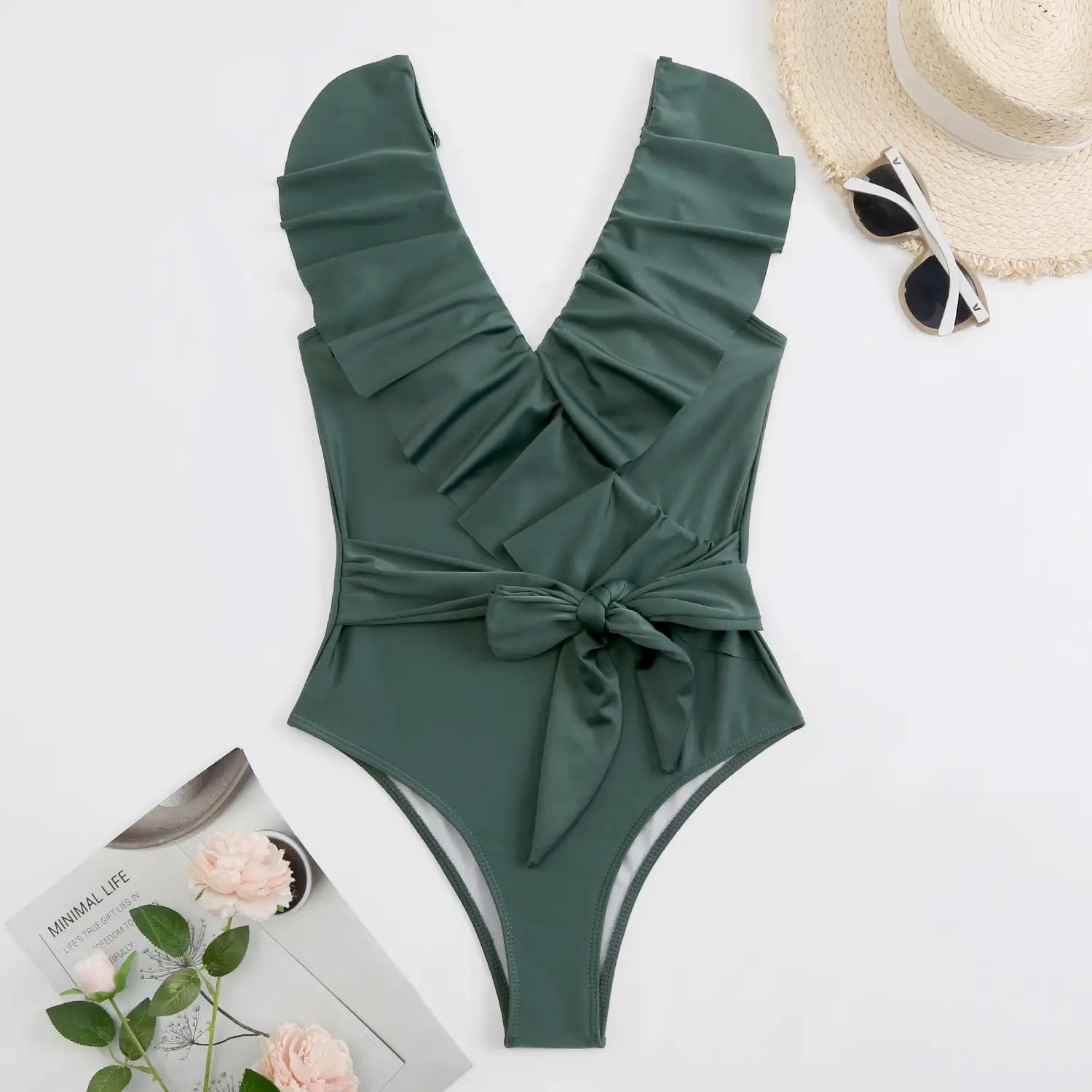 Swimsuit Lace Up Ladies One Piece Bikini