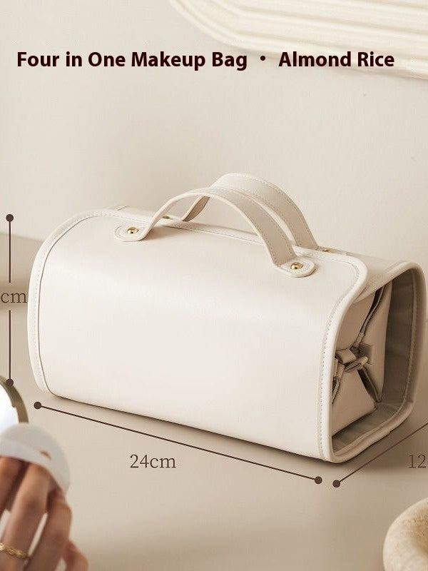 Folding PU Cosmetic Bag – Large Waterproof Travel Handbag