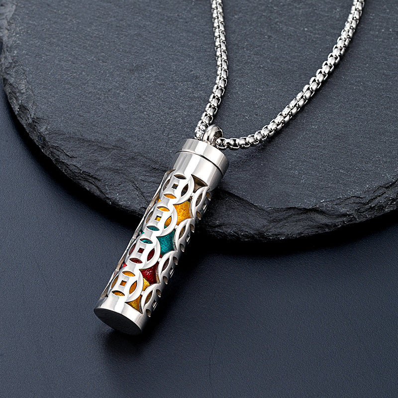 Collier Diffuseur Cylindrique — Bijou d’Aromathérapie