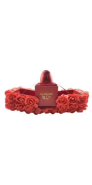 Rose Bouquet Jewelry Box: Elegant floral design with a stunning metal rose centerpiece, perfect for gifting or personal accessory storage.