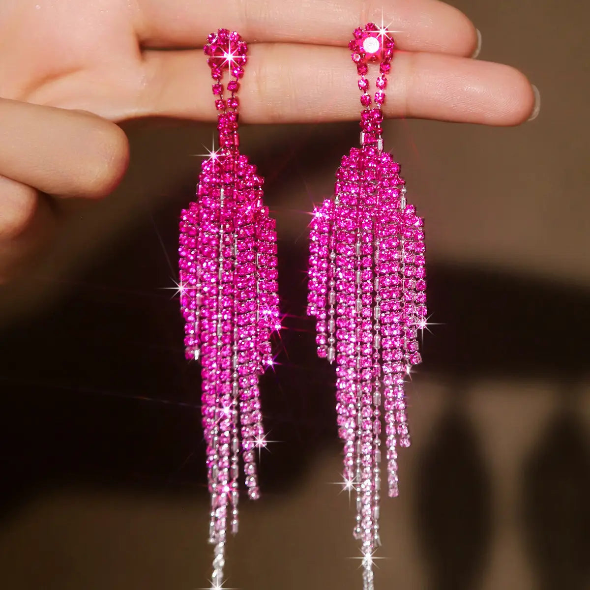 Full Rhinestone Tassel High-grade Affordable Luxury Style