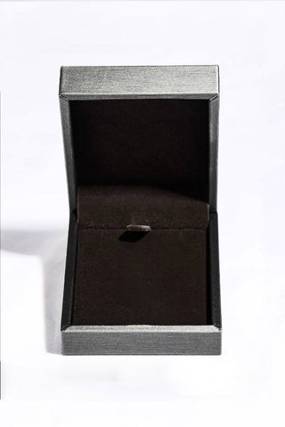 Elegant diamond pendant necklace in silver jewelry box
