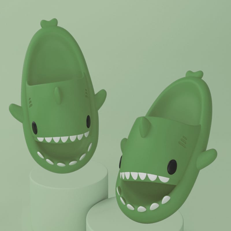 Cartoon Shark Slippers Image 1