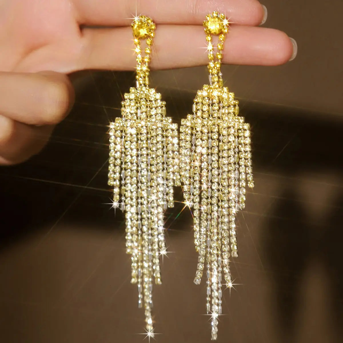 Full Rhinestone Tassel High-grade Affordable Luxury Style